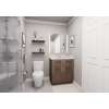 30-in x 21-in x 35-in Ready To Assemble Shaker Double Door Double Drawer Front Vanity Sink Base Cabinet, Tan Wood