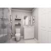 30-in x 21-in x 35-in Ready To Assemble Shaker Double Door Double Drawer Front Vanity Sink Base Cabinet, White