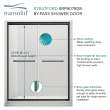 SBP607808F-PC Stratford 60-in x 78-in Bypass Shower Door With 5/16-in Full Frost Glass And Round Tube Handles, Polished Chrome