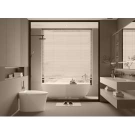 TASB-01 Azalea 1-Piece 1.45/1.08 GPF Dual Flush Elongated Smart Bidet Toilet With Sensor, White