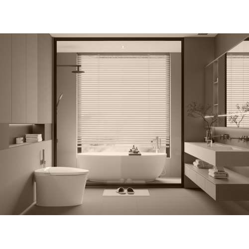 TASB-01 Azalea 1-Piece 1.45/1.08 GPF Dual Flush Elongated Smart Bidet Toilet With Sensor, White