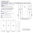Transolid TWKEC603696-KI01G Titan Eco 60-in x 36-in x 96-in 3-Piece Shower Wall Kit, White Caruso (Glossy)