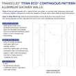 Transolid TWKEC603696-KI01G Titan Eco 60-in x 36-in x 96-in 3-Piece Shower Wall Kit, White Caruso (Glossy)