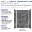 Transolid TWKEC603696-KI63G Titan Eco 60-in x 36-in x 96-in 3-Piece Shower Wall Kit, Maelstrom Grey (Glossy)