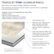 Transolid TWKEC603696-KI01G Titan Eco 60-in x 36-in x 96-in 3-Piece Shower Wall Kit, White Caruso (Glossy)
