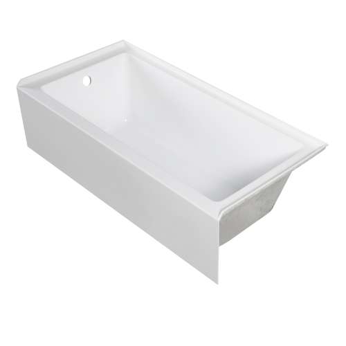UATTR603015-L Ursula 60-in x 30-in x 15-in Alcove Acrylic Bathtub With Left Hand Drain, White (Glossy)