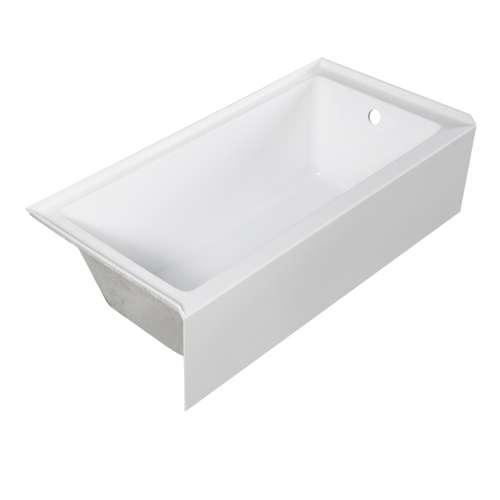 UATTR603015-R Ursula 60-in x 30-in x 15-in Alcove Acrylic Bathtub With Right Hand Drain, White (Glossy)