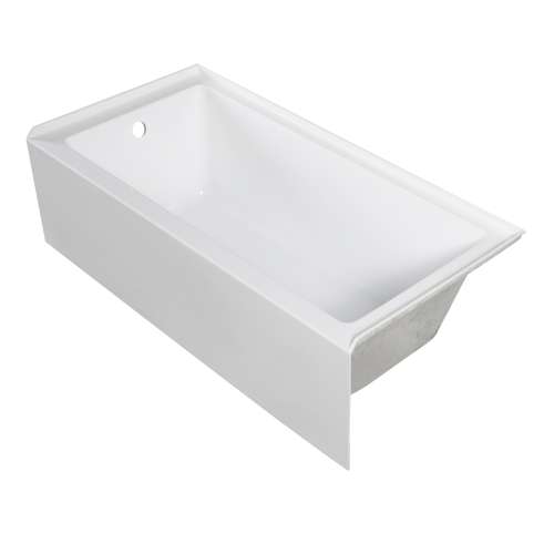 UATTR603017-L Ursula AFR 60-in x 30-in x 17-in Alcove Acrylic Bathtub With Left Hand Drain, White (Glossy)