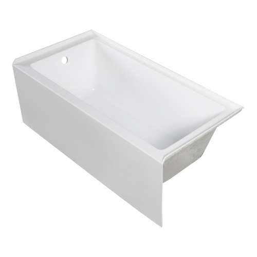 UATTR603620-L Ursula 60-in x 36-in x 20-in Alcove Acrylic Bathtub With Left Hand Drain, White (Glossy)