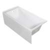 UATTR603622-L Ursula AFR 60-in x 36-in x 22-in Alcove Acrylic Bathtub With Left Hand Drain, White (Glossy)