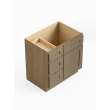 30-in x 21-in x 35-in Ready To Assemble Shaker Vanity Combo Base Cabinet With Three Drawers on Left, Tan Wood