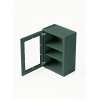 15 in. x 30 in. Ready to Assemble Wall Cabinet with Single Remington Frame Clear Glass Door, Green, W1530GD-RTA-FR01-GR-C