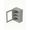 15 in. x 30 in. Ready to Assemble Wall Cabinet with Single Remington Frame Clear Glass Door, Light Grey, W1530GD-RTA-FR01-LG-C