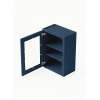 15 in. x 30 in. Ready to Assemble Wall Cabinet with Single Remington Frame Clear Glass Door, Navy Blue, W1530GD-RTA-FR01-NB-C