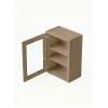 15 in. x 30 in. Ready to Assemble Wall Cabinet with Single Remington Frame Clear Glass Door, Tan Wood, W1530GD-RTA-FR01-TW-C