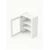15 in. x 30 in. Ready to Assemble Wall Cabinet with Single Remington Frame Clear Glass Door, White, W1530GD-RTA-FR01-WH-C