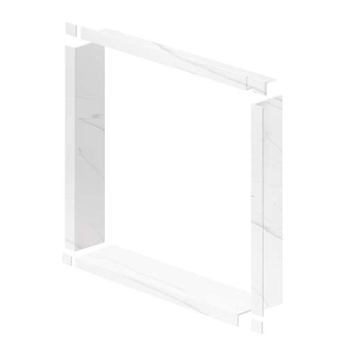 WTBK367-181 Lusso 36-in x 36-in x 7.5-in Window Trim, Palladio White