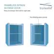SBP607808F-PC Stratford 60-in x 78-in Bypass Shower Door With 5/16-in Full Frost Glass And Round Tube Handles, Polished Chrome