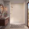 Expressions 60-in x 36-in x 96-in Glue to Wall 3-Piece Shower Kit, Cameo / Biscuit, EWK603696-32