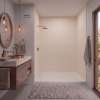 Expressions 60-in x 60-in x 96-in Glue to Wall 3-Piece Shower Kit, Cameo / Biscuit, EWK606096-32
