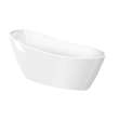 Aaliyah Grande 66-7/8 in. x 30-3/4 in. Freestanding Flatbottom Soaking Bathtub in Gloss White with Reversible EZ-Click End Drain, 28-3/8 in. Soak Depth, 71.4-Gallon, 100% Acrylic