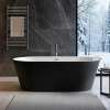 K-AFTM6731-M3109 Maris Grande 67-in x 31-in x 23-in Freestanding Acrylic Bathtub Kit With Center Drain And Bath Pillow, Black/White (Matte)