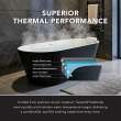 K-AFTM6731-M3109 Maris Grande 67-in x 31-in x 23-in Freestanding Acrylic Bathtub Kit With Center Drain And Bath Pillow, Black/White (Matte)
