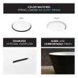 K-AFTM6731-M3109 Maris Grande 67-in x 31-in x 23-in Freestanding Acrylic Bathtub Kit With Center Drain And Bath Pillow, Black/White (Matte)