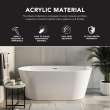 Maris Grande 67 in. Freestanding Deep Soaking Bathtub | 31 in. Wide Acrylic Flatbottom | Center Drain | Bath Pillow Included | 23 in. Confirmed Soak Depth, 86.7-Gallon Capacity | Gloss White | K-AFTM6731-G31