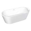 K-AFTM6731-M31 Maris Grande 67-in x 31-in x 23-in Freestanding Acrylic Bathtub Kit With Center Drain And Bath Pillow, White (Matte)