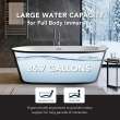 K-AFTM6731-M3109 Maris Grande 67-in x 31-in x 23-in Freestanding Acrylic Bathtub Kit With Center Drain And Bath Pillow, Black/White (Matte)