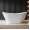 Skylar 59 in. x 31 in. Freestanding Oval Soaking Bathtub in Gloss White with Color-Matched EZ-Click Center Drain, 50.2-Gallon, 27 in. Soak Depth, 100% Acrylic, CSA Certified