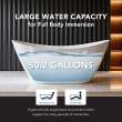 Skylar 59 in. x 31 in. Freestanding Oval Soaking Bathtub in Gloss White with Color-Matched EZ-Click Center Drain, 50.2-Gallon, 27 in. Soak Depth, 100% Acrylic, CSA Certified