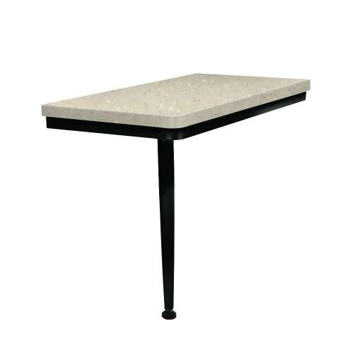 SSSL2412L-MB28 24in x 12in Left-Hand Shower Seat with PVD Coated Matte Black Frame and Leg