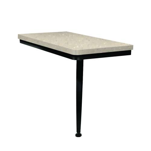 SSSL2412R-MB28 24in x 12in Right-Hand Shower Seat with PVD Coated Matte Black Frame and Leg
