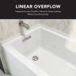 UATLN603020-L-BN Unity 60-in x 30-in x 20-in Alcove Acrylic Bathtub Kit With Left Hand Drain, White/Brushed Nickel