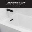 UATLN603020-L-MB Unity 60-in x 30-in x 20-in Alcove Acrylic Bathtub Kit With Left Hand Drain, White/Matte Black