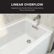 UATLN603220-R-BN Unity 60-in x 32-in x 20-in Alcove Acrylic Bathtub Kit With Right Hand Drain, White/Brushed Nickel
