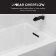UATLN603220-R-MB Unity 60-in x 32-in x 20-in Alcove Acrylic Bathtub Kit With Right Hand Drain, White/Matte Black