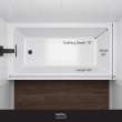 UATLN603020-L-MB Unity 60-in x 30-in x 20-in Alcove Acrylic Bathtub Kit With Left Hand Drain, White/Matte Black
