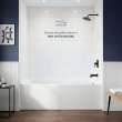 UATLN603220-R-MB Unity 60-in x 32-in x 20-in Alcove Acrylic Bathtub Kit With Right Hand Drain, White/Matte Black