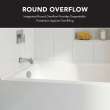 UATTR603620-L Ursula 60-in x 36-in x 20-in Alcove Acrylic Bathtub With Left Hand Drain, White (Glossy)