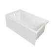 UATTR603620-L Ursula 60-in x 36-in x 20-in Alcove Acrylic Bathtub With Left Hand Drain, White (Glossy)